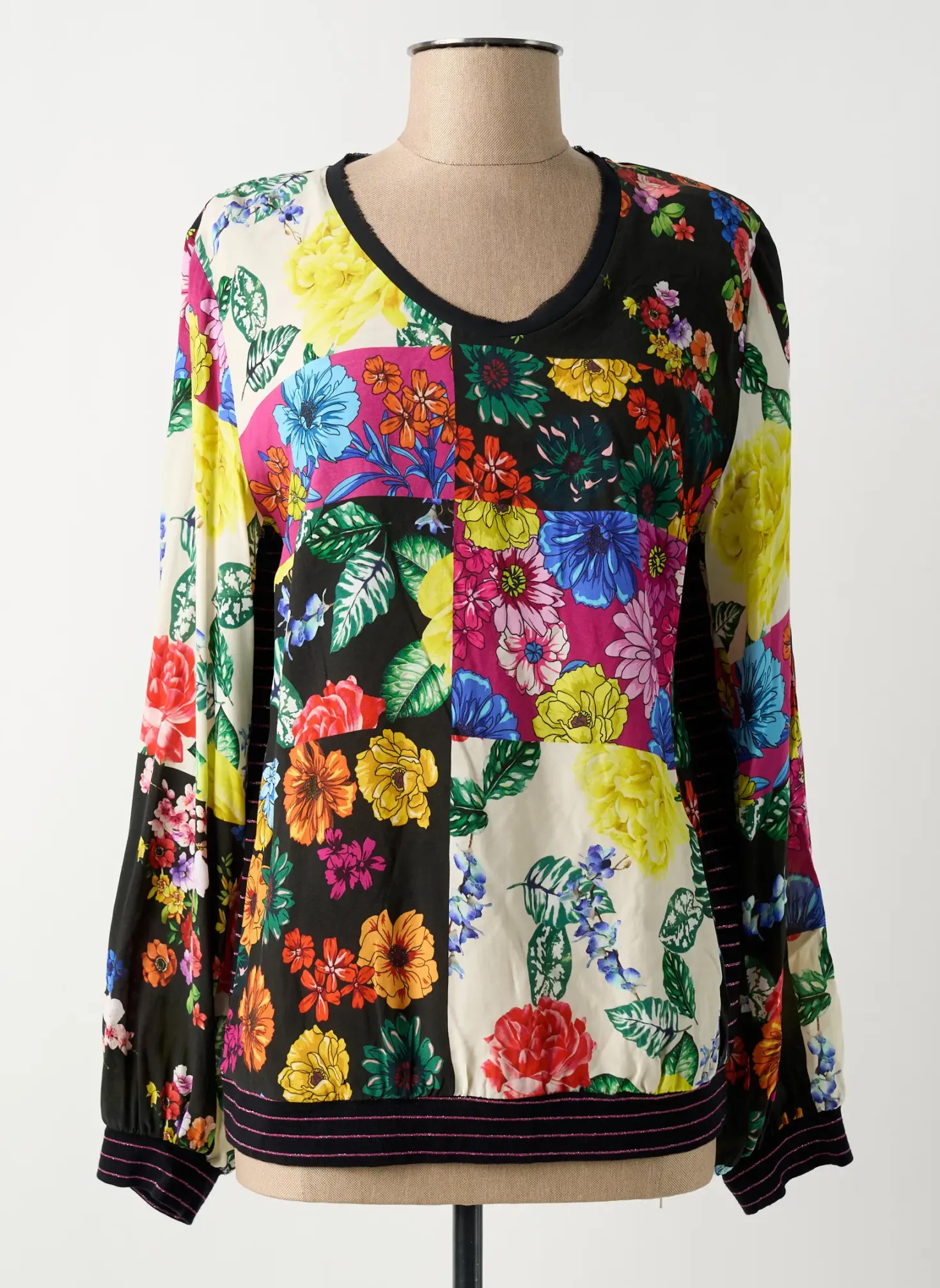 T-shirt Tuzzi Noir Manches Longues