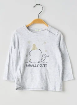 T-shirt United Colors Of Benetton Gris Manches Longues