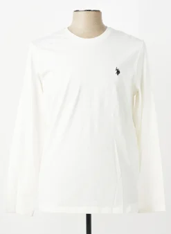 T-shirt U.s. Polo Assn Beige Manches Longues