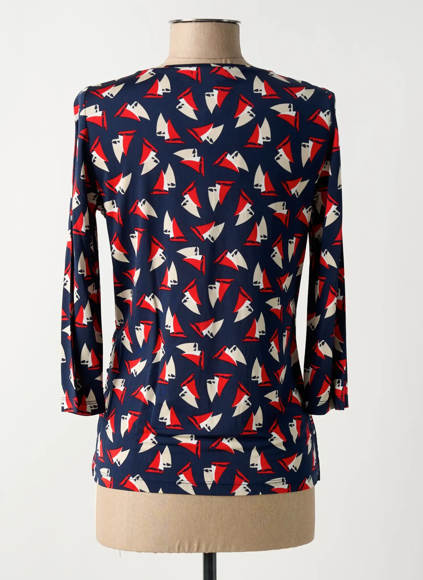 T-shirt Viriato Bleu Manches 3/4