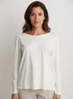 T-shirt Yerse Blanc Manches Longues