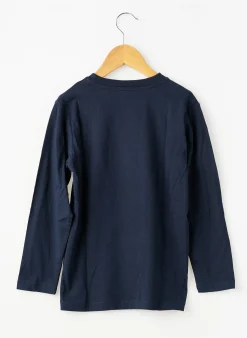 T-shirt Zy Bleu Manches Longues