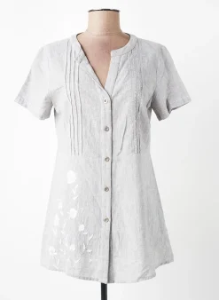 Tunique Manches Courtes Aura By Figure Libre Gris