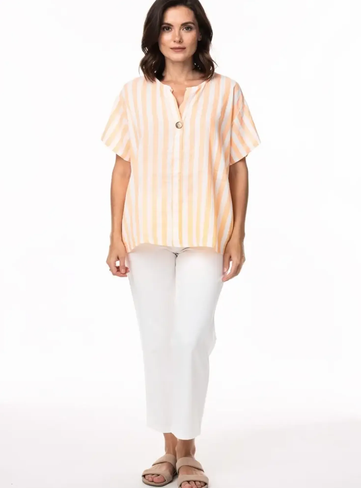 Tunique Manches Courtes New Collection Orange