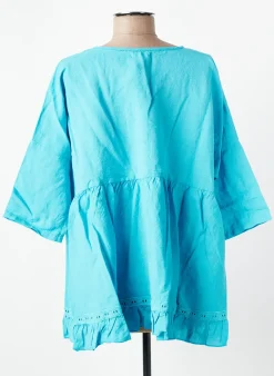 Tunique Manches Courtes Rhum Raisin Bleu