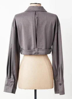 Veste Casual Garconne Gris