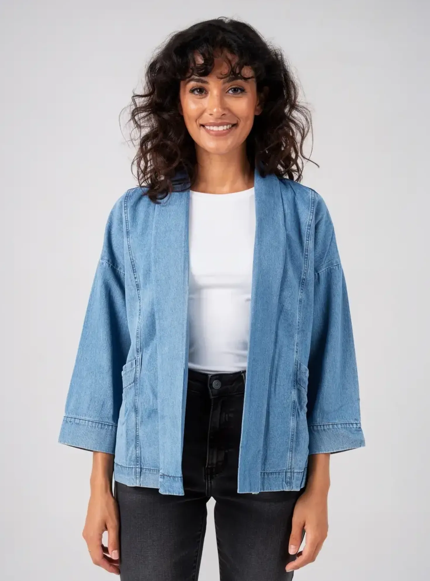 Veste Casual Sheego Bleu