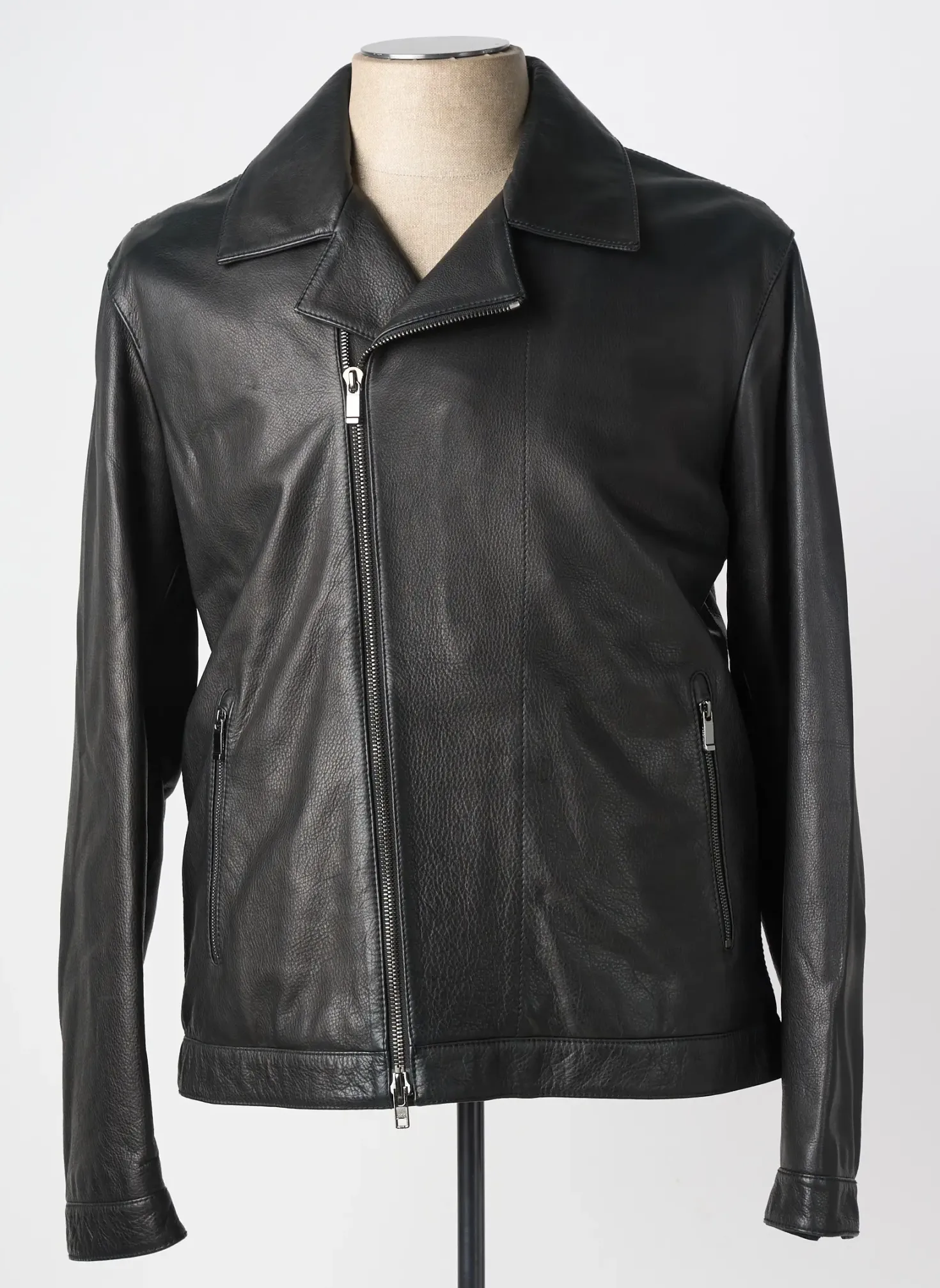 Veste En Cuir Z Zegna Noir