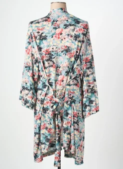 Veste Kimono Plume Bleu