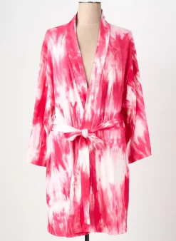 Veste Kimono Plume Rose