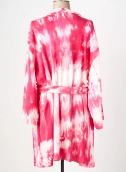 Veste Kimono Plume Rose